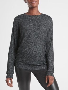 Athleta Mindful Pullover Charcoal Grey Size Small